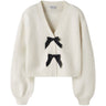 Name It Antique White Black Bow Nkfrina Ls Strik Card Noos