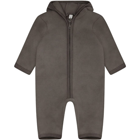 Huttelihut Brown Melange Køredragt Ears Bomuld Fleece