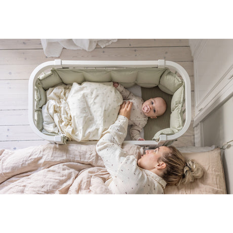 Sebra Mist Green Baby Sengerand Kapok Halv Længde