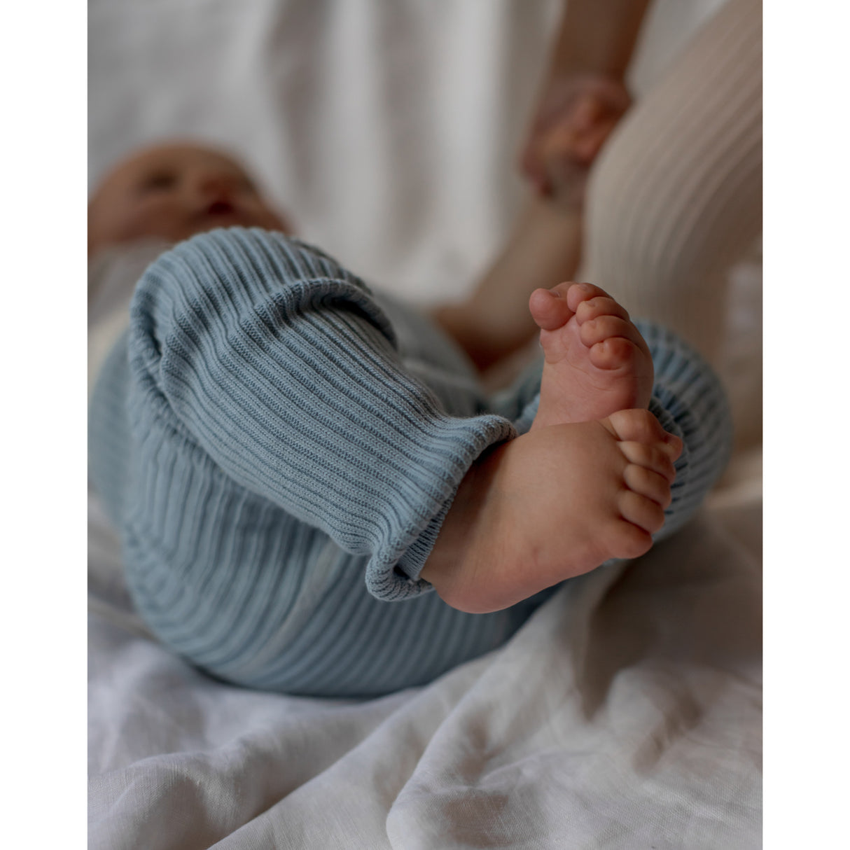 Silly Silas Hippy Footless Strømpebukser Med Braces Misty Blue