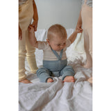 Silly Silas Hippy Footless Strømpebukser Med Braces Misty Blue