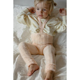 Silly Silas Granny Bamse Footless Strømpebukser Med Braces Silky Peach