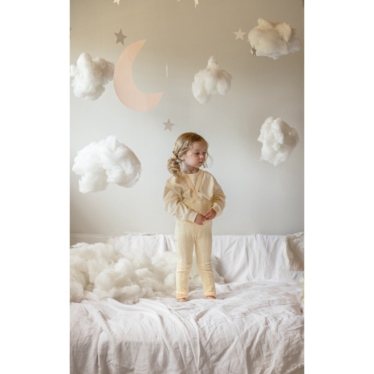 Silly Silas Granny Bamse Footless Strømpebukser Med Braces Lemon Icing