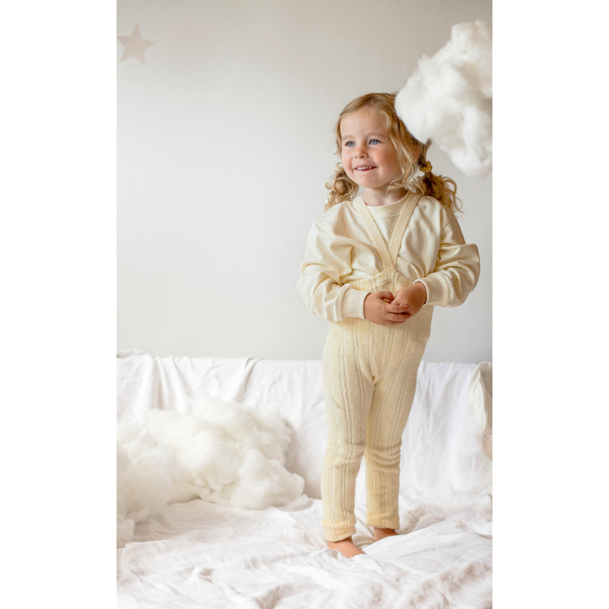 Silly Silas Granny Bamse Footless Strømpebukser Med Braces Lemon Icing