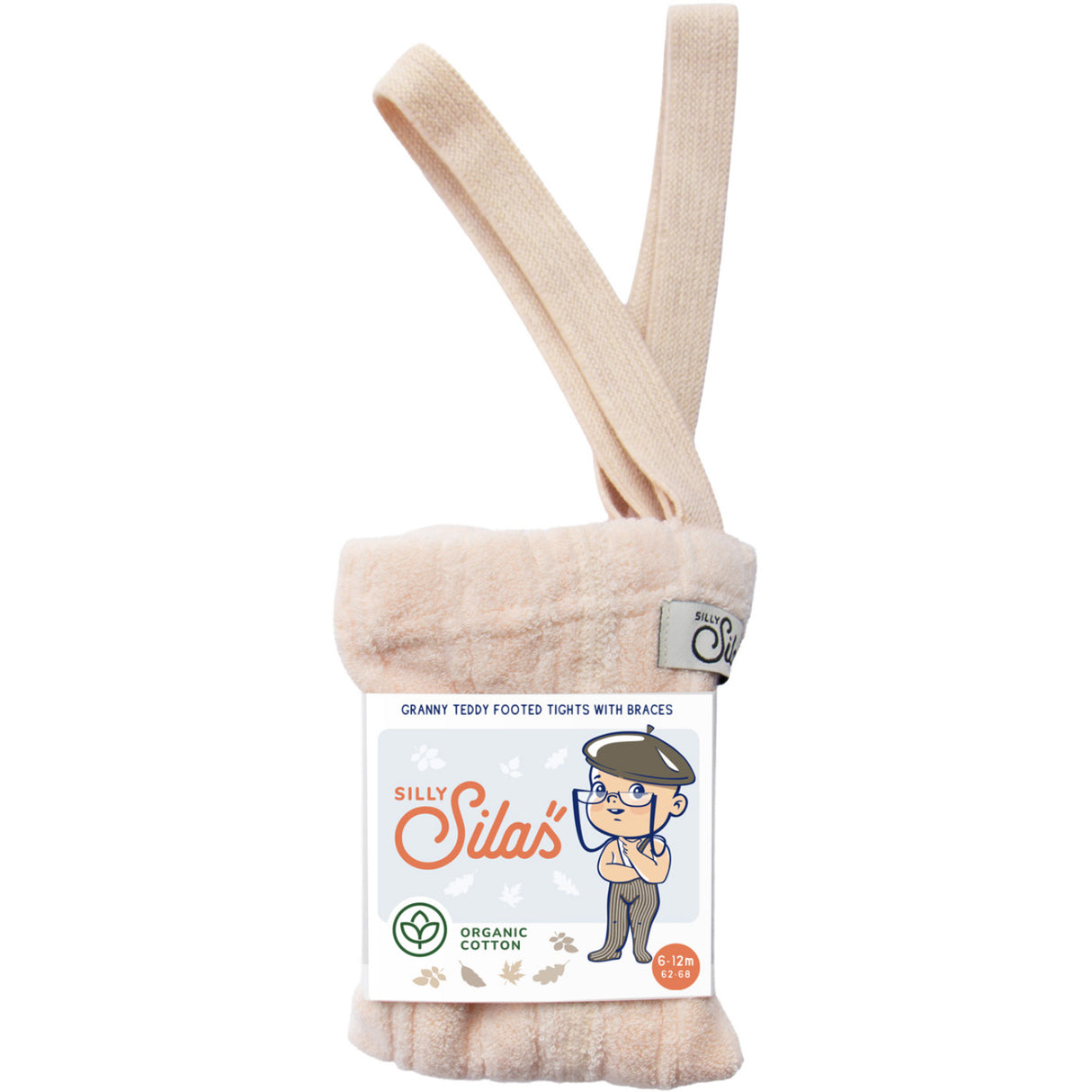 Silly Silas Granny Bamse Strømpebukser Med Braces Silky Peach