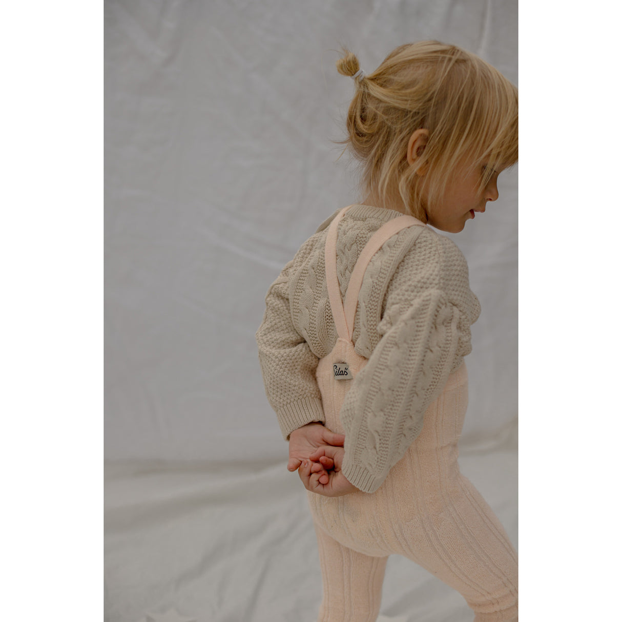 Silly Silas Granny Bamse Strømpebukser Med Braces Silky Peach