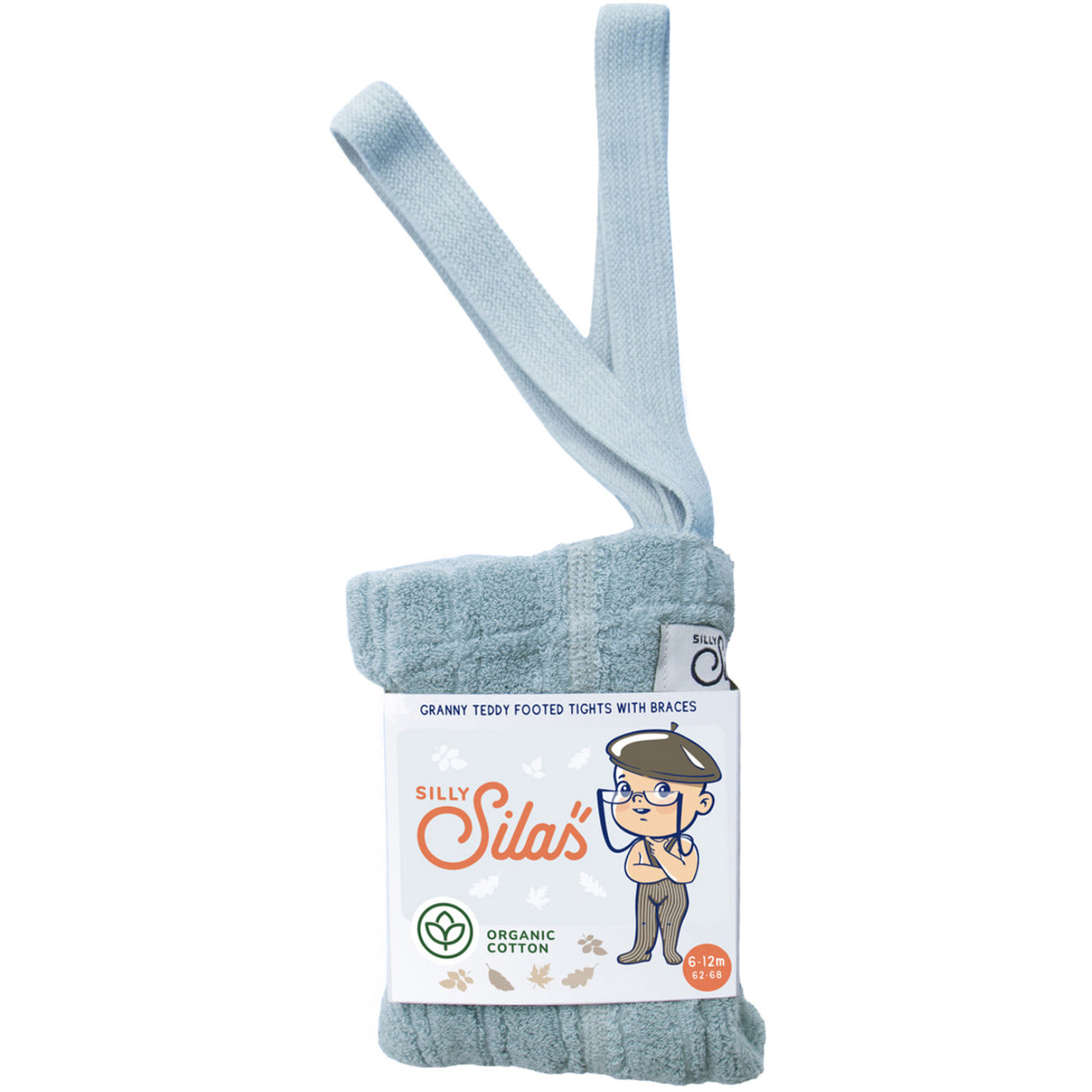 Silly Silas Granny Bamse Strømpebukser Med Braces Misty Blue