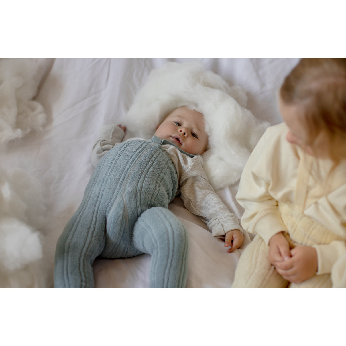 Silly Silas Granny Bamse Strømpebukser Med Braces Misty Blue