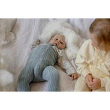 Silly Silas Granny Bamse Strømpebukser Med Braces Misty Blue