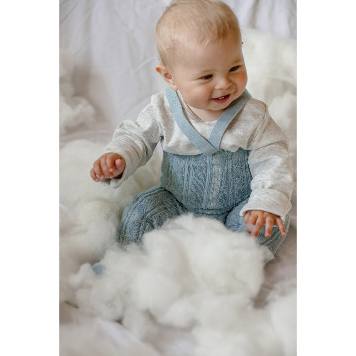Silly Silas Granny Bamse Strømpebukser Med Braces Misty Blue