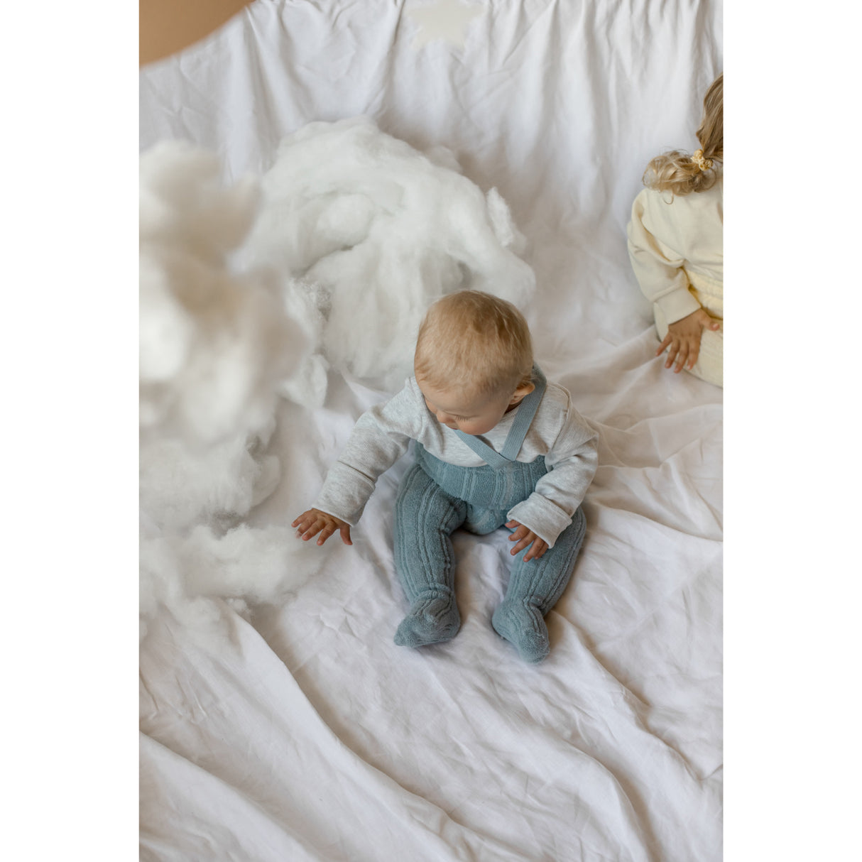Silly Silas Granny Bamse Strømpebukser Med Braces Misty Blue