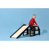 Duck Woodworks Black Foldbar EC Køkken Læringstårn Med Rutsjebane