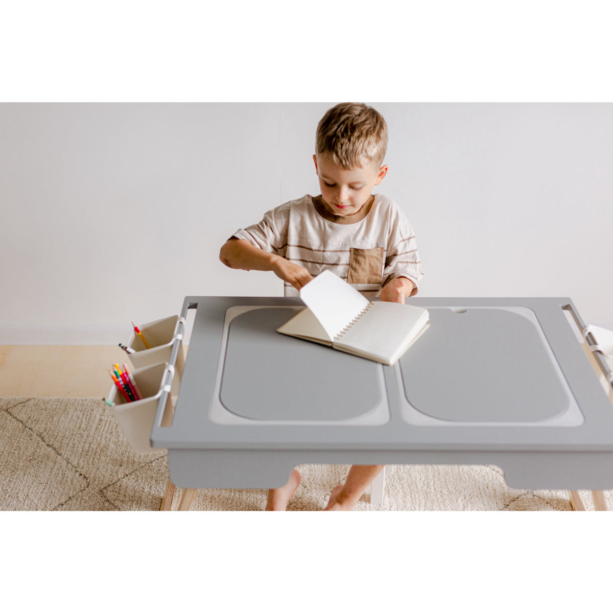 Duck Woodworks Grey Sensory Bord Med 2 Boxes Included