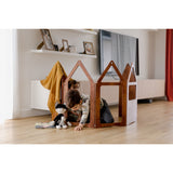 Duck Woodworks Honey Glaze Zig Zag House Plus