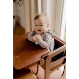 Duck Woodworks Honey Glaze Foldbar Køkken Læringstårn Stained Med Højstol Addon Sæt