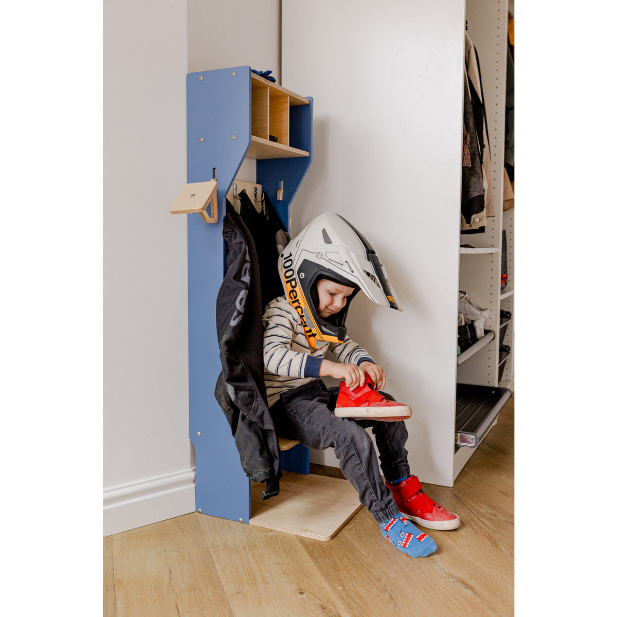 Duck Woodworks Blue Garderobeskab Outerwear