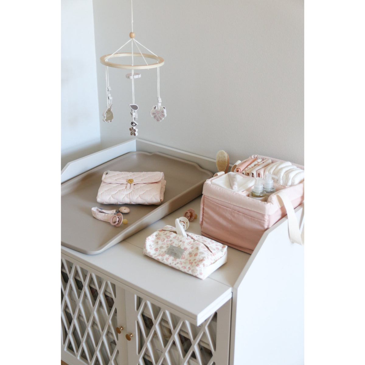 Cam Cam Copenhagen Classic Stripes Rose Quiltet Changing Mat