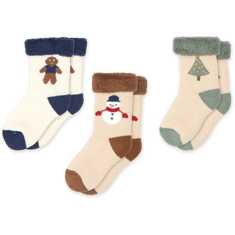 Cam Cam Copenhagen Snowman Terry Strømper Safi 3-Pak