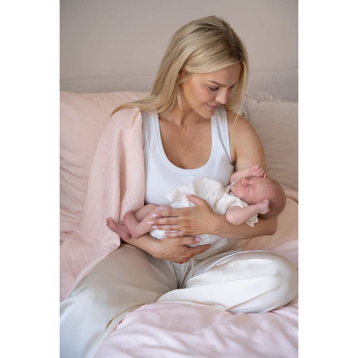 Cam Cam Copenhagen Classic Stripes Rose Muslin Cloth Printed 2-Pak