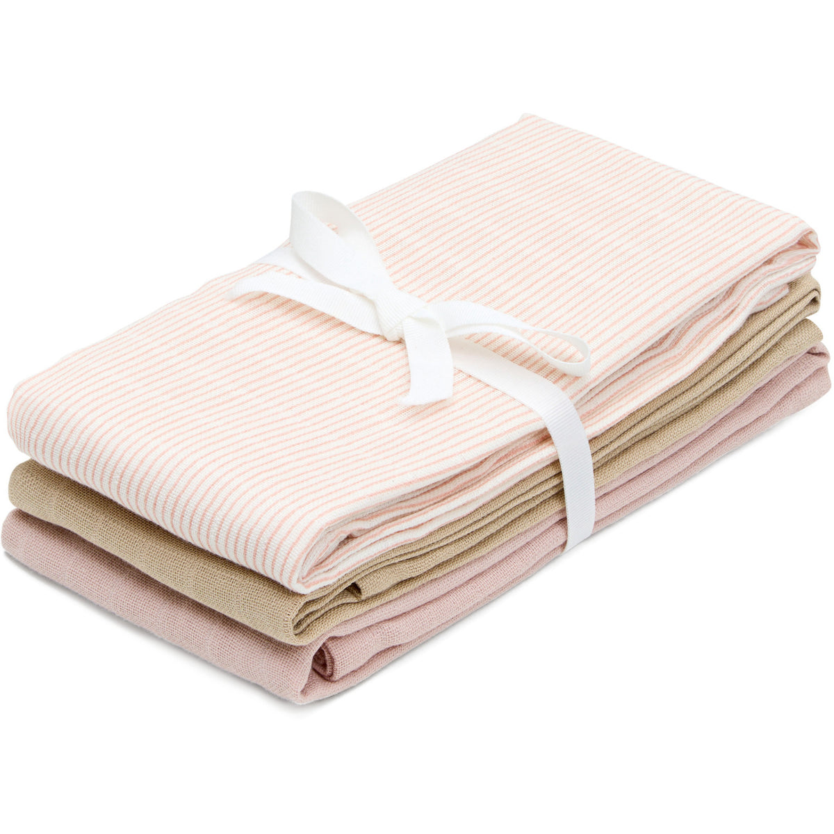 Cam Cam Copenhagen Classic Stripes Rose Muslin Cloth 3-Pak