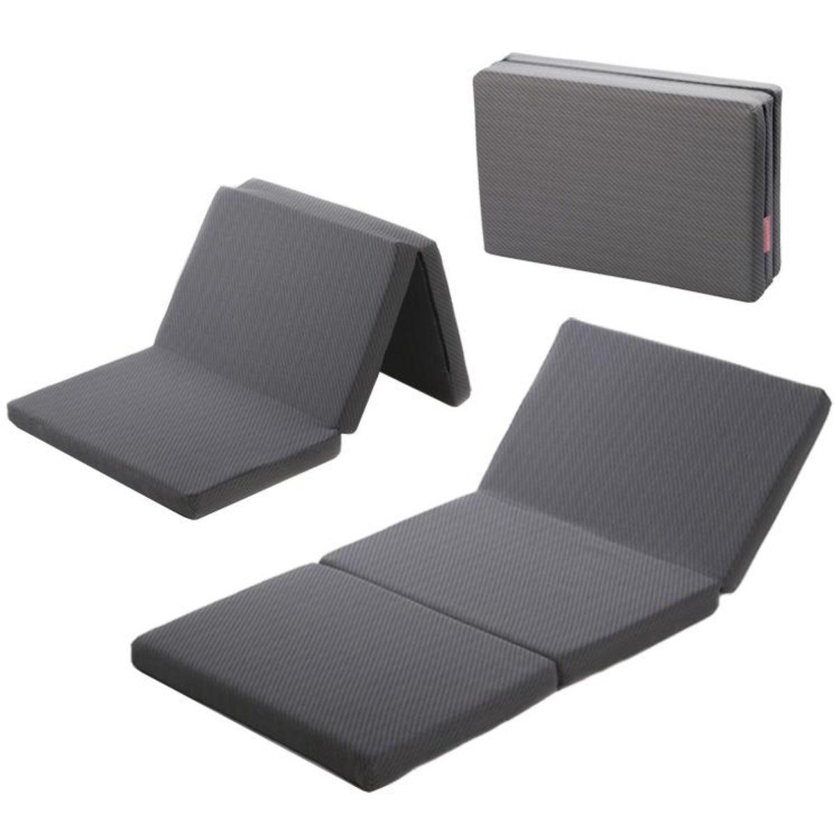 Tinynord Grey Foldbar Rejsemadras Foldy 120x60x5,5