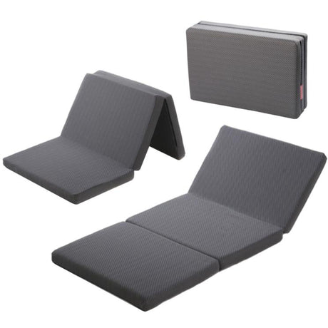 Tinynord Grey Foldbar Rejsemadras Foldy 120x60x5,5