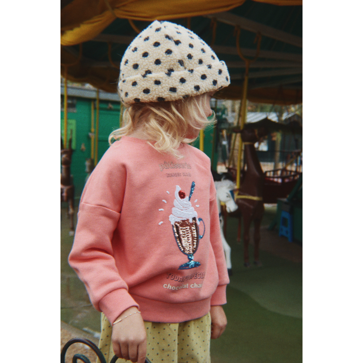 Konges Sløjd Peach Blossom Lou Paliet Sweatshirt Gots