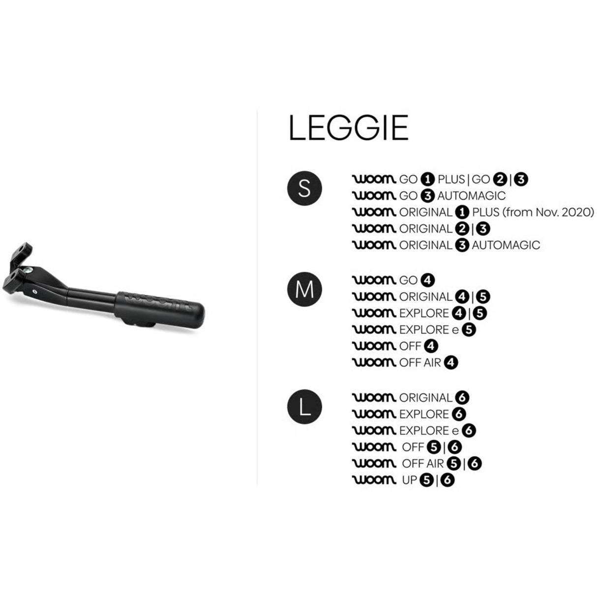 woom LEGGIE Støtteben Til Go/Original 1+, 2, 3