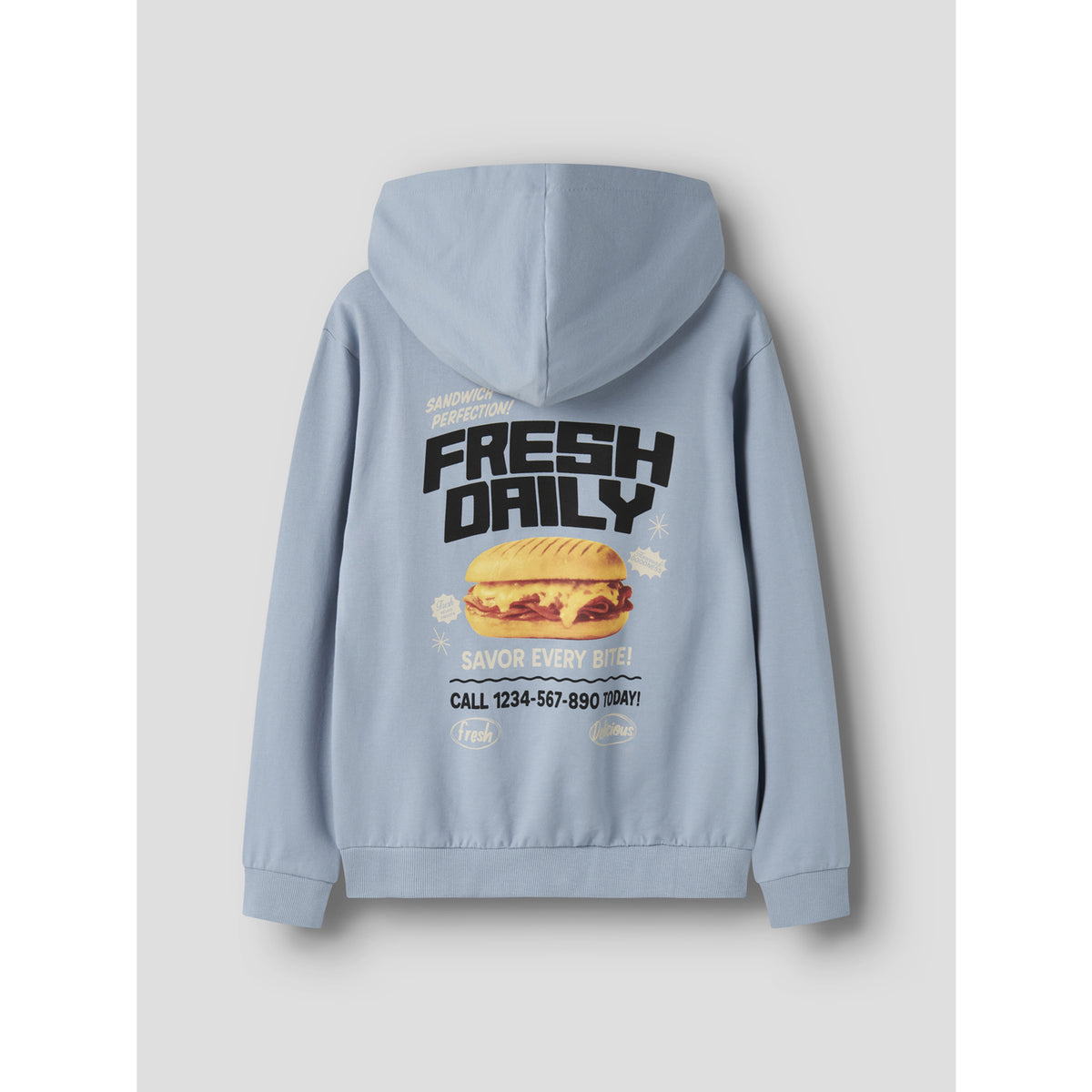 Name It Ashley Blue Nkmkasper Ls Nreg Sweat Wh Unb