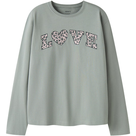 Name It Green Milieu Leo Love Nkfveen Ls Nreg Top