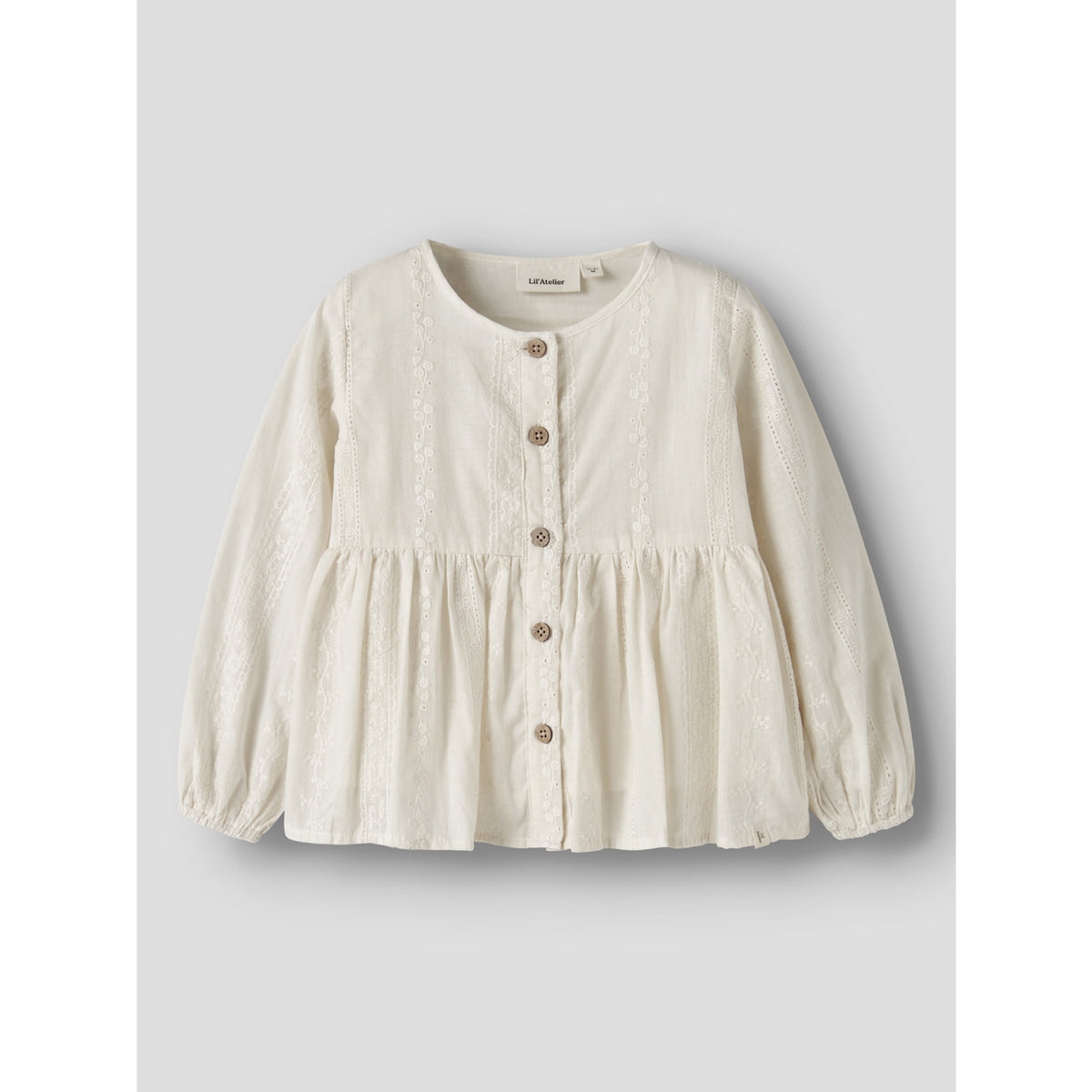 Lil'Atelier Turtledove Nmfloba Ls Loose Skjorte Lil