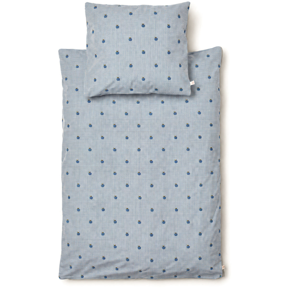 Flöss Light Blue Apple Gingham Ellis Dyne + Pude Junior