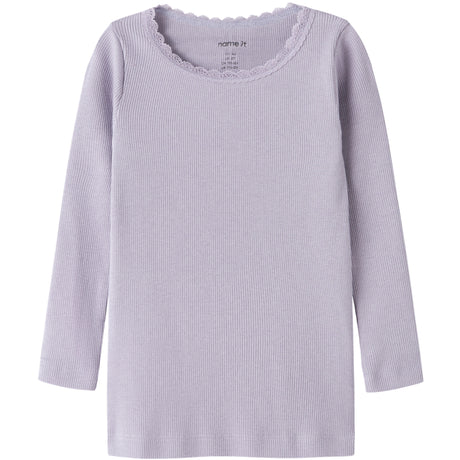 Name It Lavender Gray Nmfkab Ls Top Noos