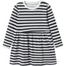 Name It Bright White Stripes In Dark Sap Nmfvivia Ls Kjole Noos