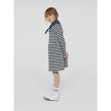 Name It Bright White Stripes In Dark Sap Nmfvivia Ls Kjole Noos