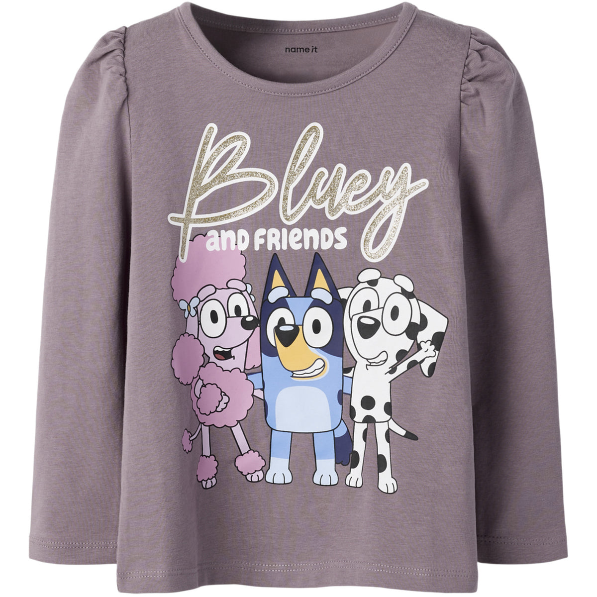 Name It Toadstool Nmfaria Bluey Ls Top Noos Sky