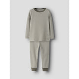 Name It Dusty Olive Y/D Dusty Olive / Jet Stream Nmnnightset Stripe Rib Noos