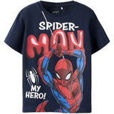 Name It Navy Blazer Nmmmarvin Spider Ss Nreg Top Noos Mar