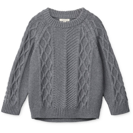 LIEWOOD Grey Melange Ari Bomuld Strik Jumper