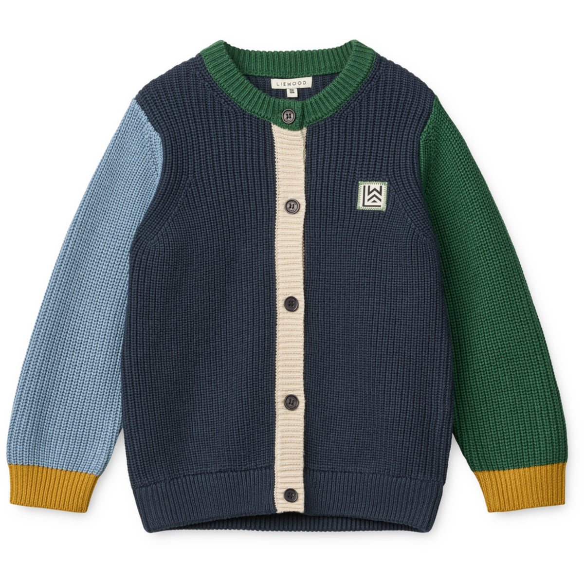 LIEWOOD Classic Navy Multi Mix Thea Bomuld Strik Cardigan