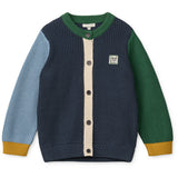 LIEWOOD Classic Navy Multi Mix Thea Bomuld Strik Cardigan