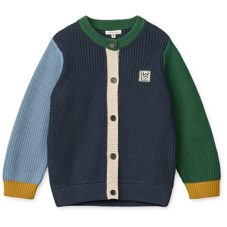 LIEWOOD Classic Navy Multi Mix Thea Bomuld Strik Cardigan