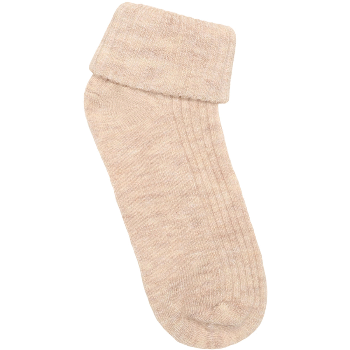 Minymo Sheer Bliss Melange Baby 2X2 Rib Uld Strømper 2-Pak