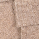 Minymo Silver Mink Melange Baby 2X2 Rib Uld Strømper 2-Pak