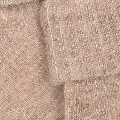 Minymo Silver Mink Melange Baby 2X2 Rib Uld Strømper 2-Pak