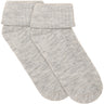 Minymo Light Grey Melange Baby 2X2 Rib Uld Strømper 2-Pak