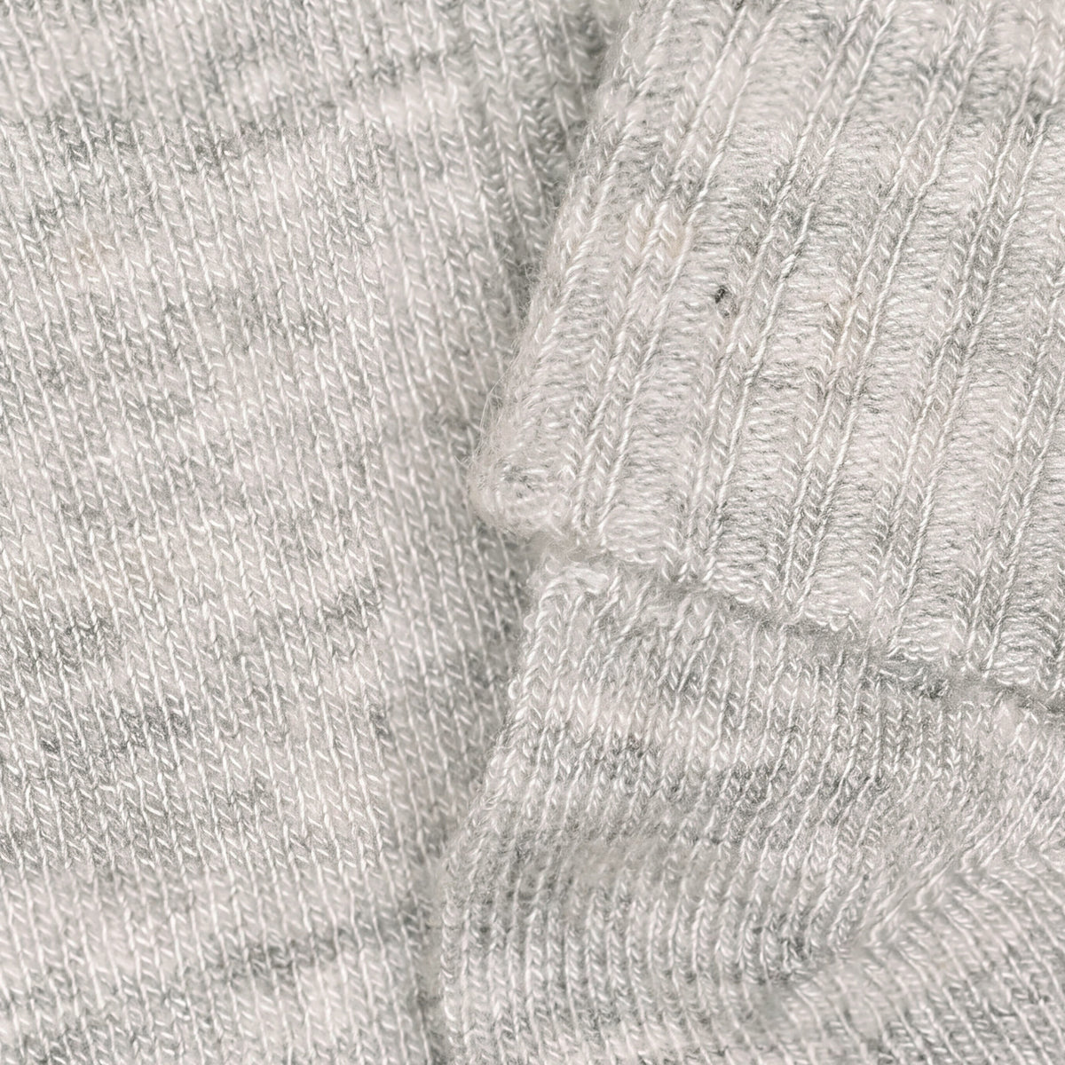 Minymo Light Grey Melange Baby 2X2 Rib Uld Strømper 2-Pak