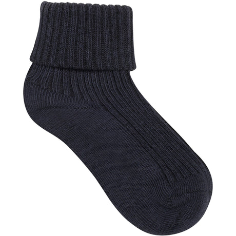 Minymo Blau Gray Baby 2X2 Rib Strømpe (3-Pack)