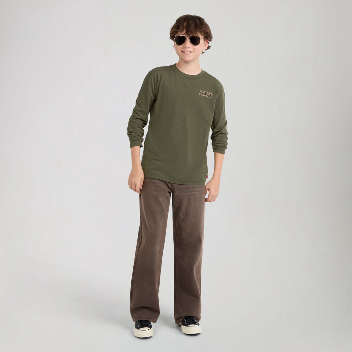Levi's Olive Night I The Woods Ls Tee