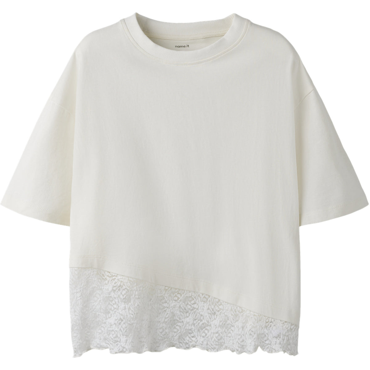 Name It Cloud Dancer Nkfroella Ss Nreg Top